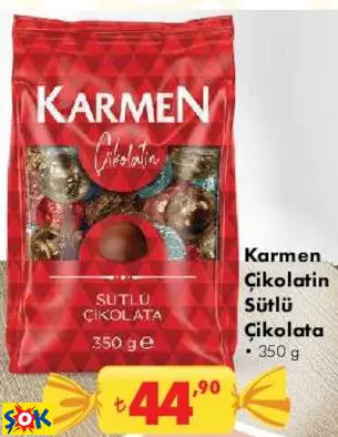 KARMEN ÇİKOLATİN SÜTLÜ ÇİKOLATA/BAYRAM ÇİKOLATASI